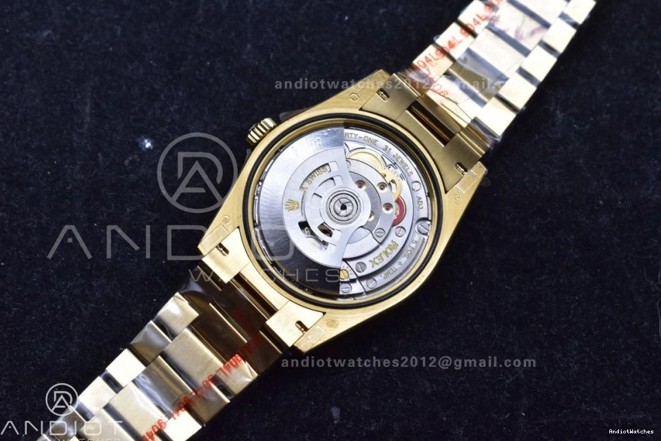 YG Diamond President on 904L Green vr3255 692 Faded V5 Edition (Gain Bracelet DayDate Square with QF Dial Weight) Steel 36 SunProtective Best 1221